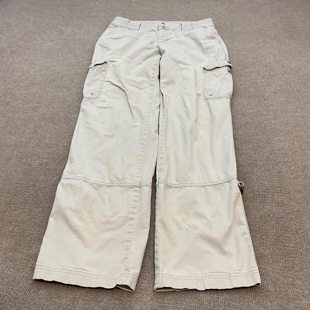 Columbia Pants Womens 6 Beige Cargo Convertible Twill Stretch Outdoor Travel